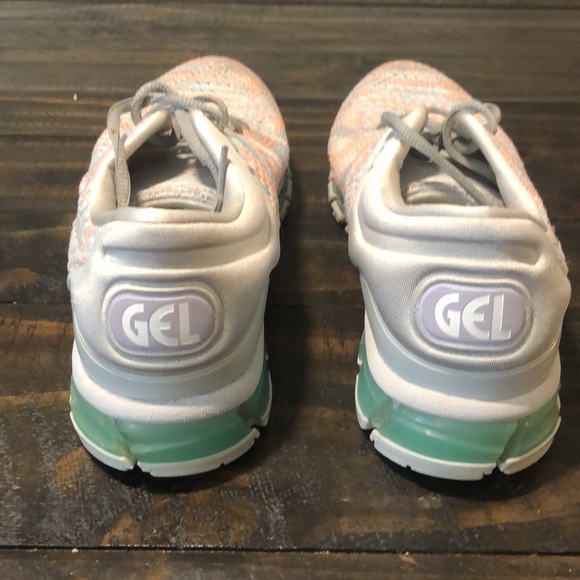 ASICS GEL QUANTUM 360 glacier grey/ orange pop/ Aruba blue womens 10 - Picture 5 of 5